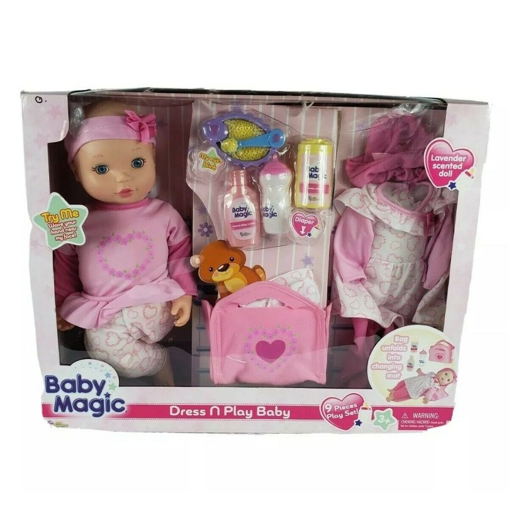Baby Magic Dress N Play Ball Doll 9 Piece Play Set